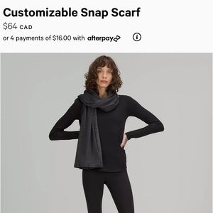 LuluLemon Customizable Snap Scarf